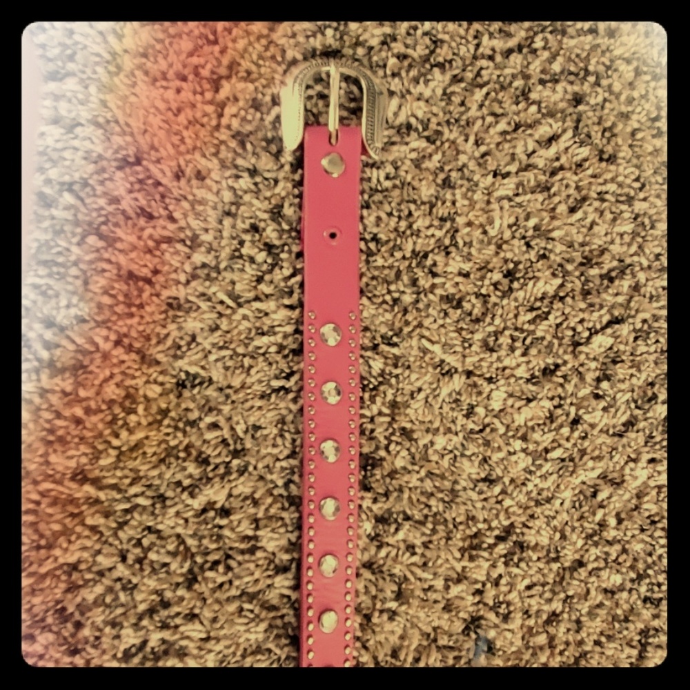 Pink bedazzled belt